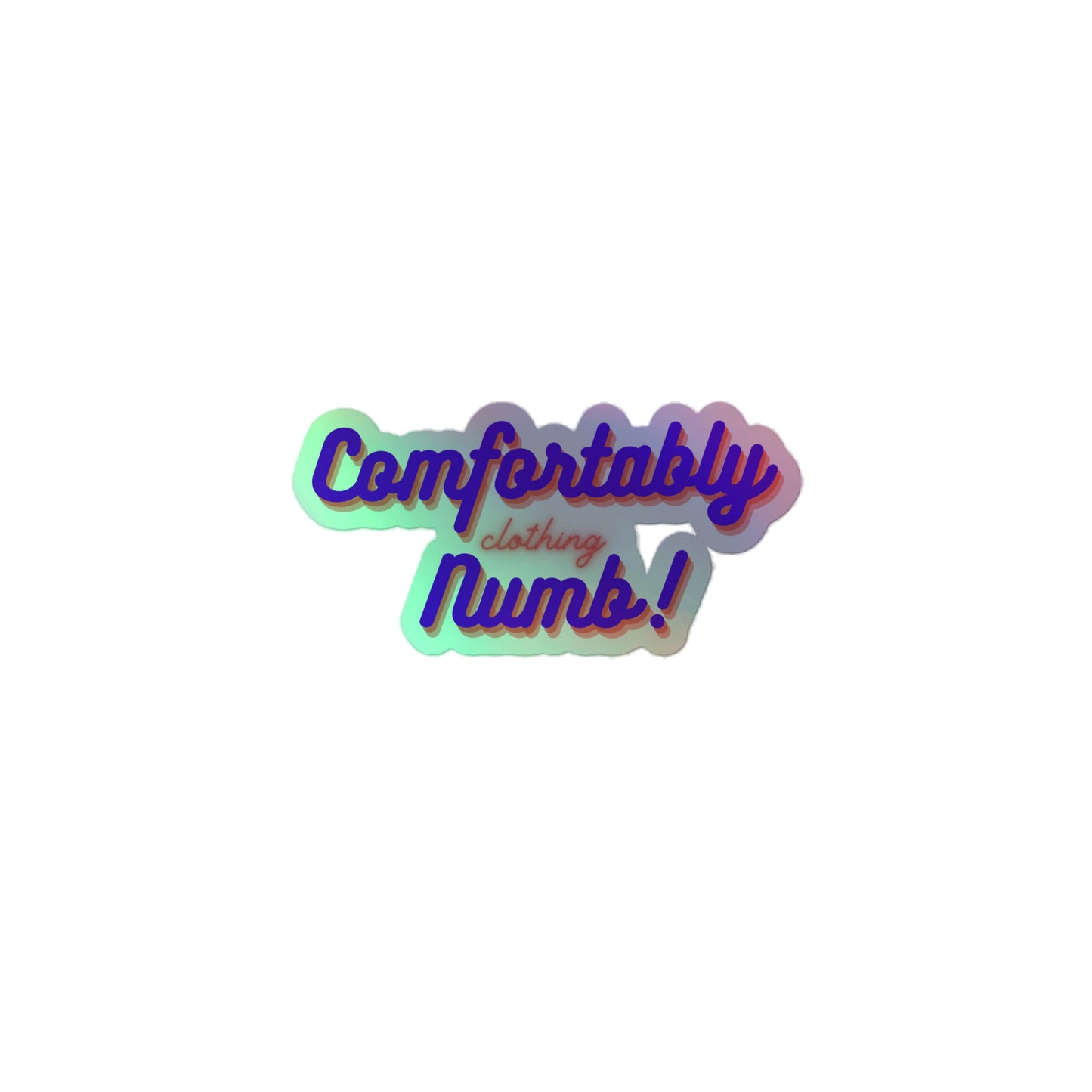 Holographic stickers Comfortably Numb Logo