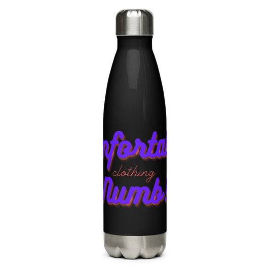 Stainless Steel Water Bottle Comfortably  Numb Logo