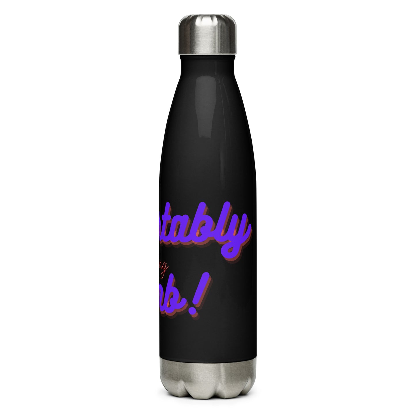 Stainless Steel Water Bottle Comfortably  Numb Logo