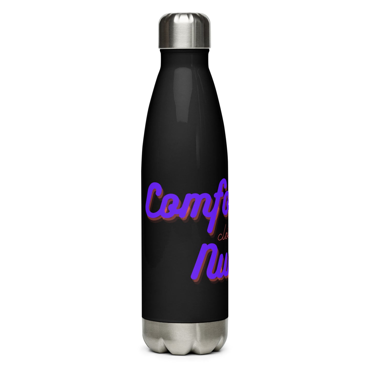 Stainless Steel Water Bottle Comfortably  Numb Logo