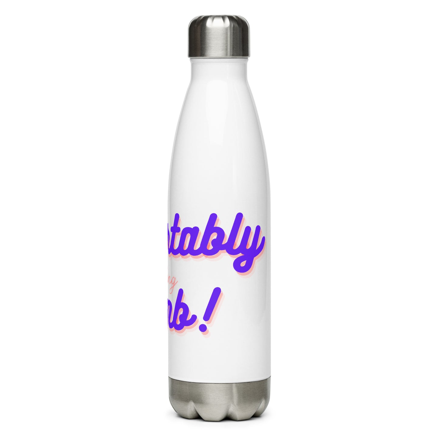 Stainless Steel Water Bottle comfortably numb clothing logo