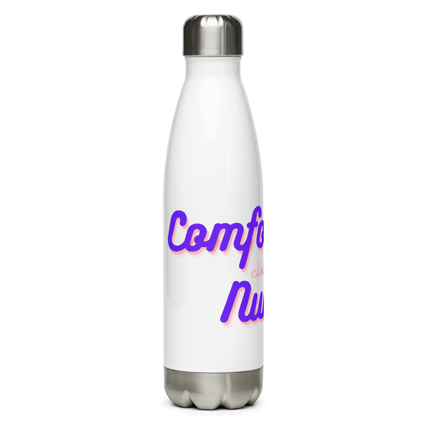 Stainless Steel Water Bottle comfortably numb clothing logo