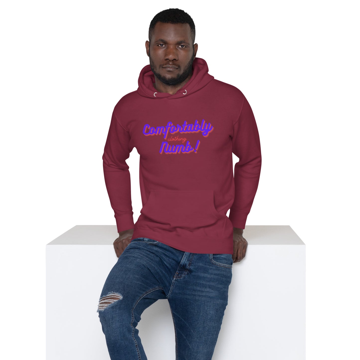 Unisex Hoodie Comfortably Numb/ Working On Getting Comfortably Numb