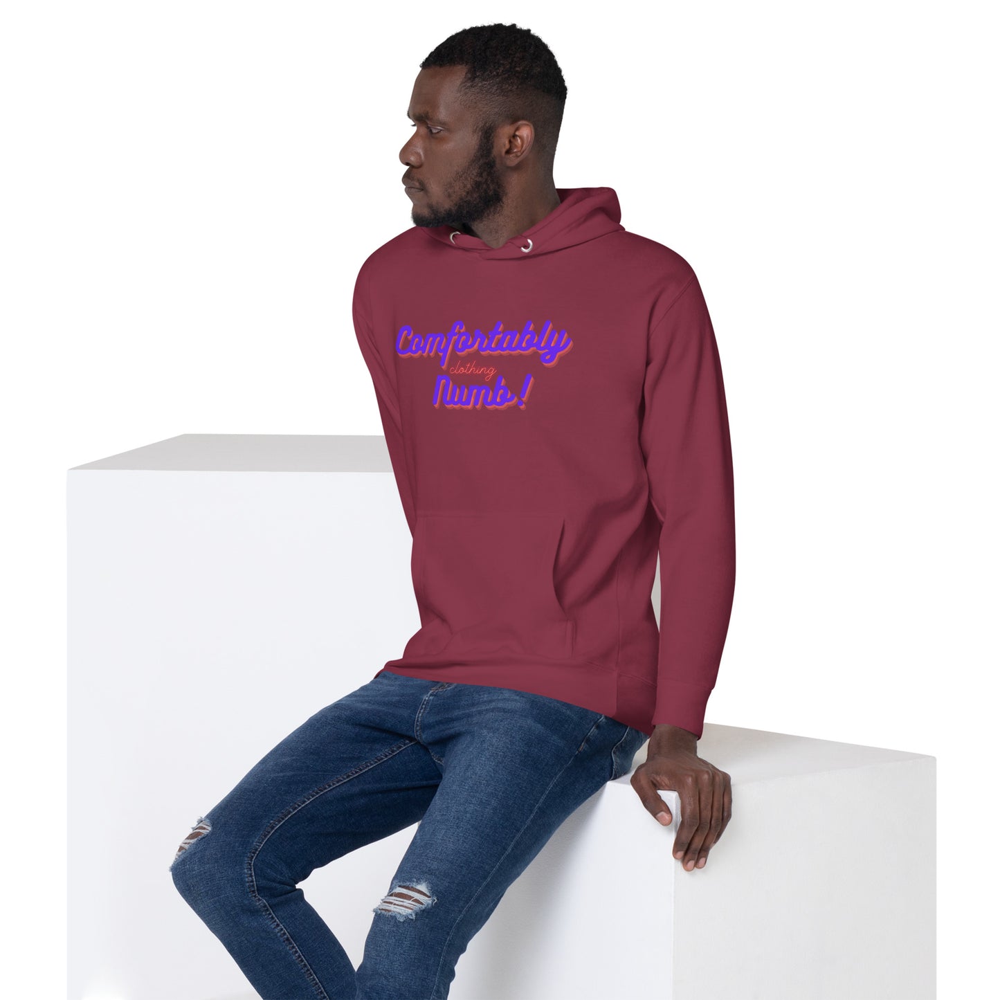 Unisex Hoodie Comfortably Numb/ Working On Getting Comfortably Numb