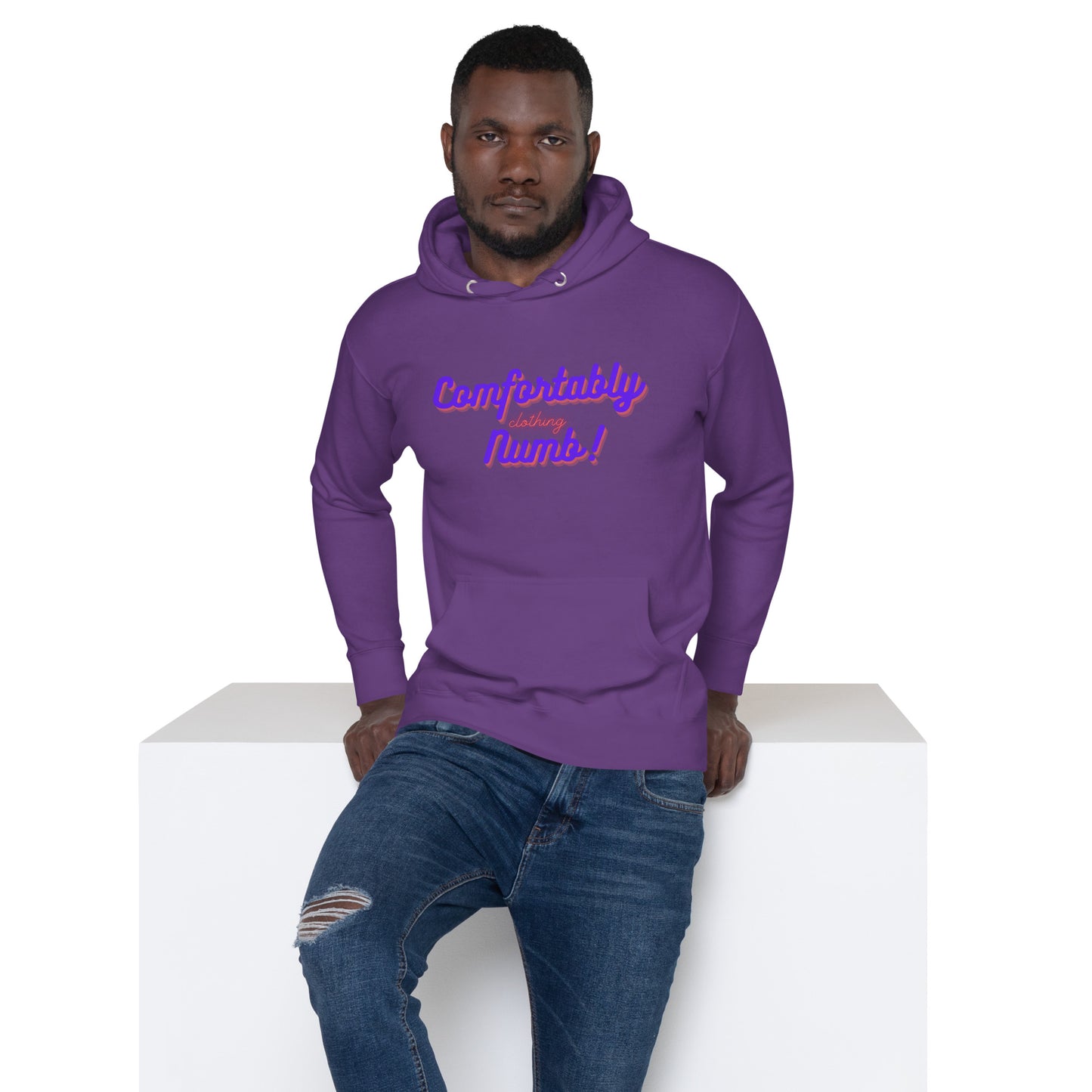 Unisex Hoodie Comfortably Numb/ Working On Getting Comfortably Numb