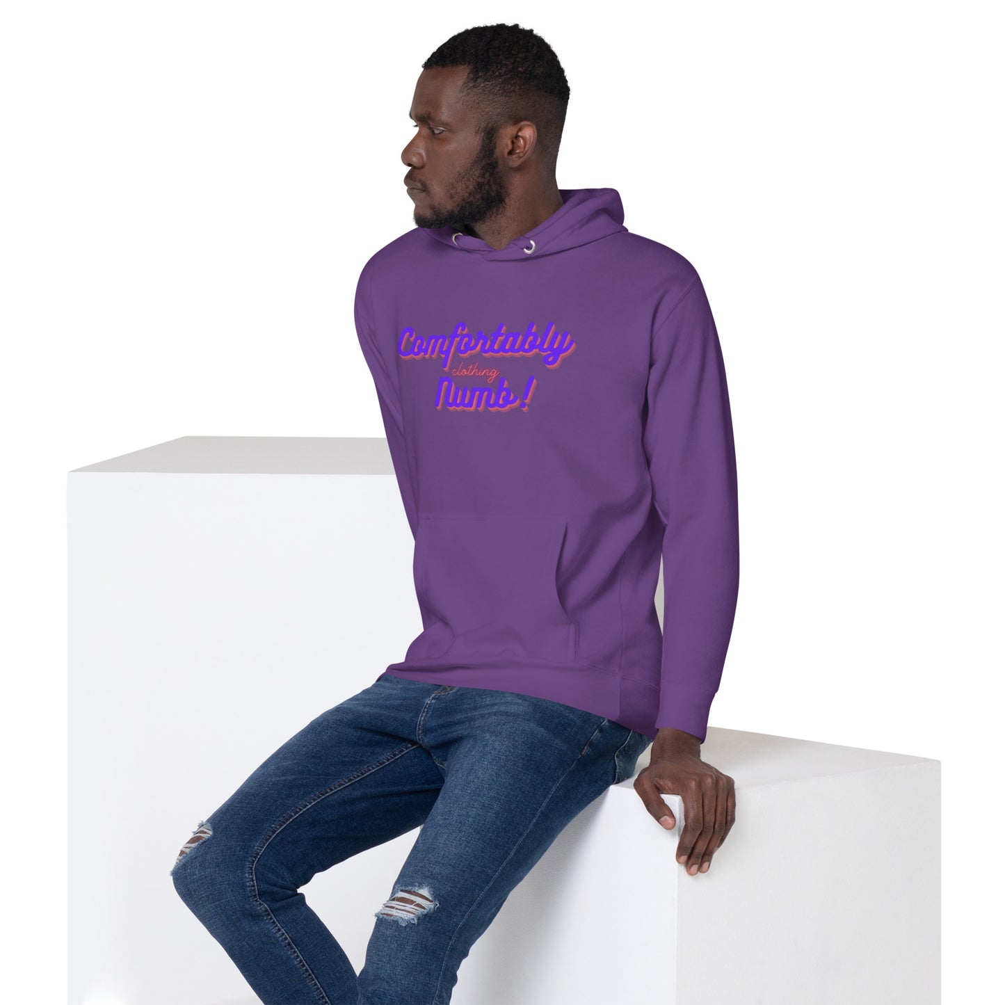 Unisex Hoodie Comfortably Numb/ Working On Getting Comfortably Numb