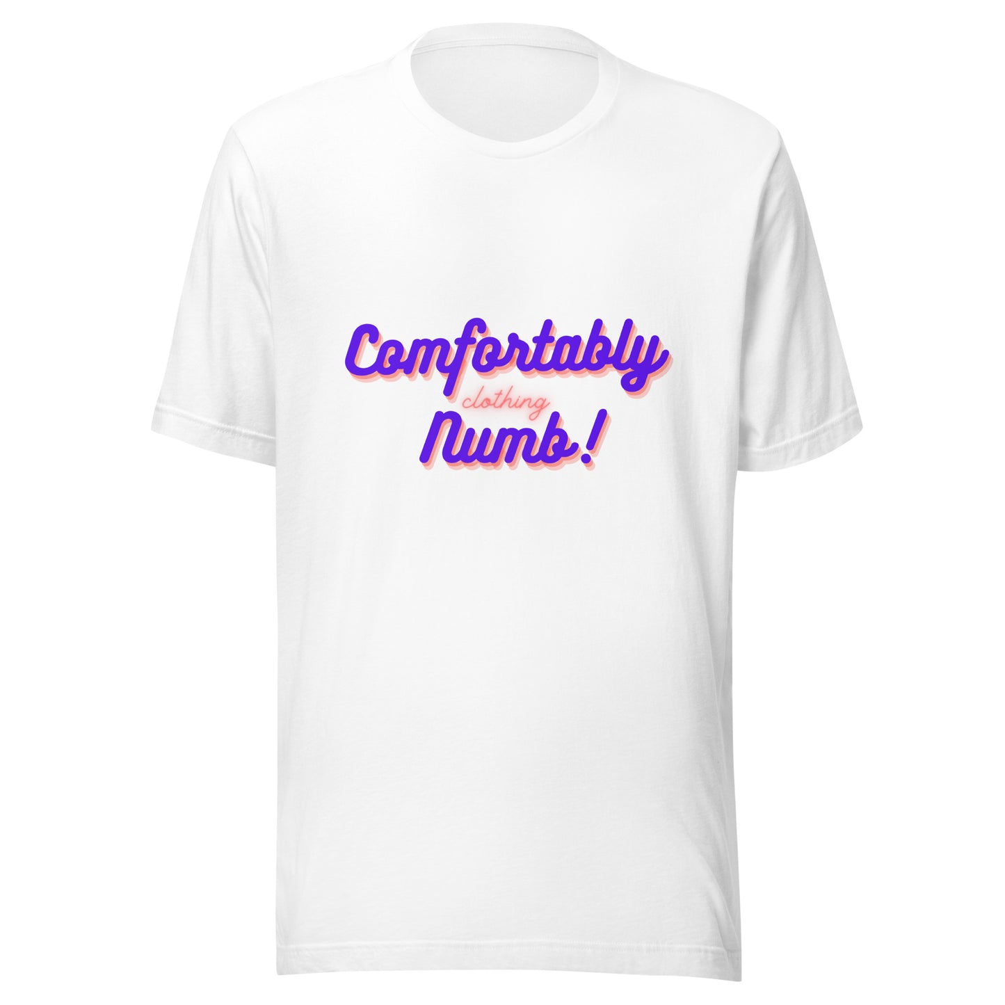 Unisex t-shirt comfortably numb clothing logo