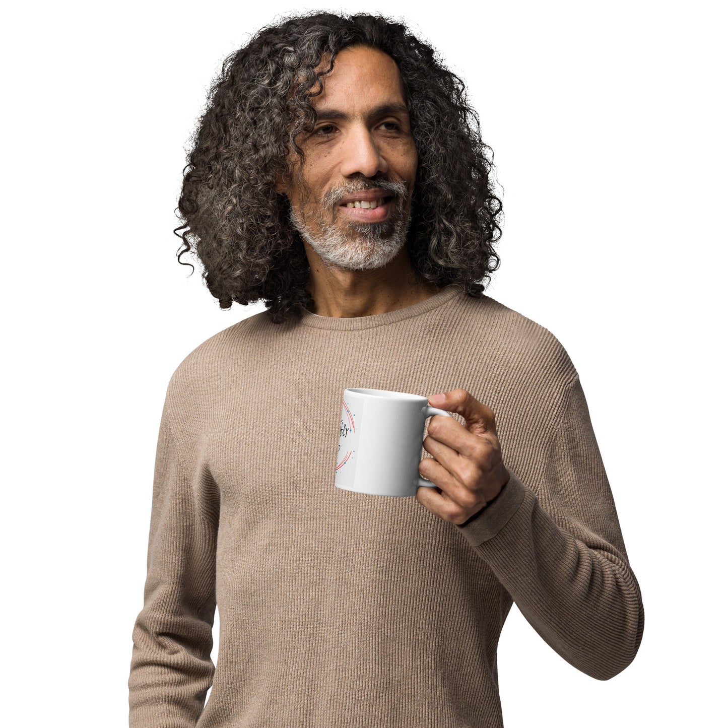 White Glossy Mug Comfortably Numb Clothing Logo